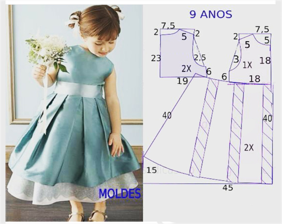 آموزش لباس کودک همراه با الگو