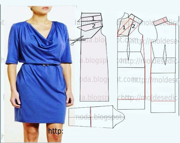 آموزش مدل لباس مجلسی همراه با الگو